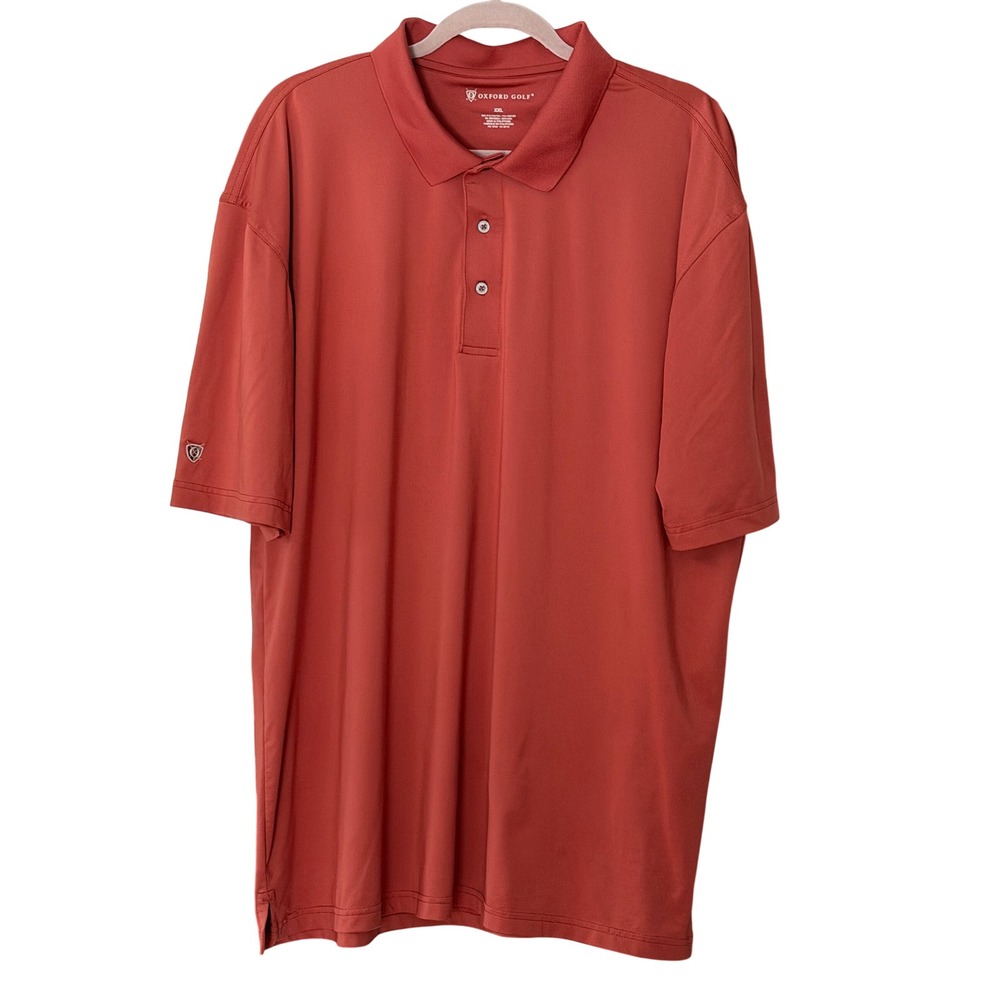 Oxford Golf Men's XXL Terracotta / Rust Short Sleeve Golf Polo Shirt | SKU 1037
